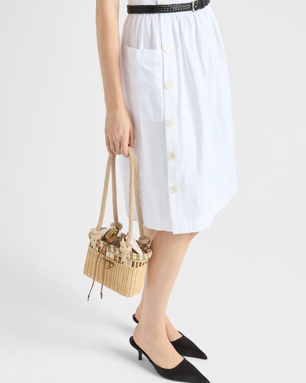 Jupe en gabardine de coton douce Jupe en gabardine de coton douce