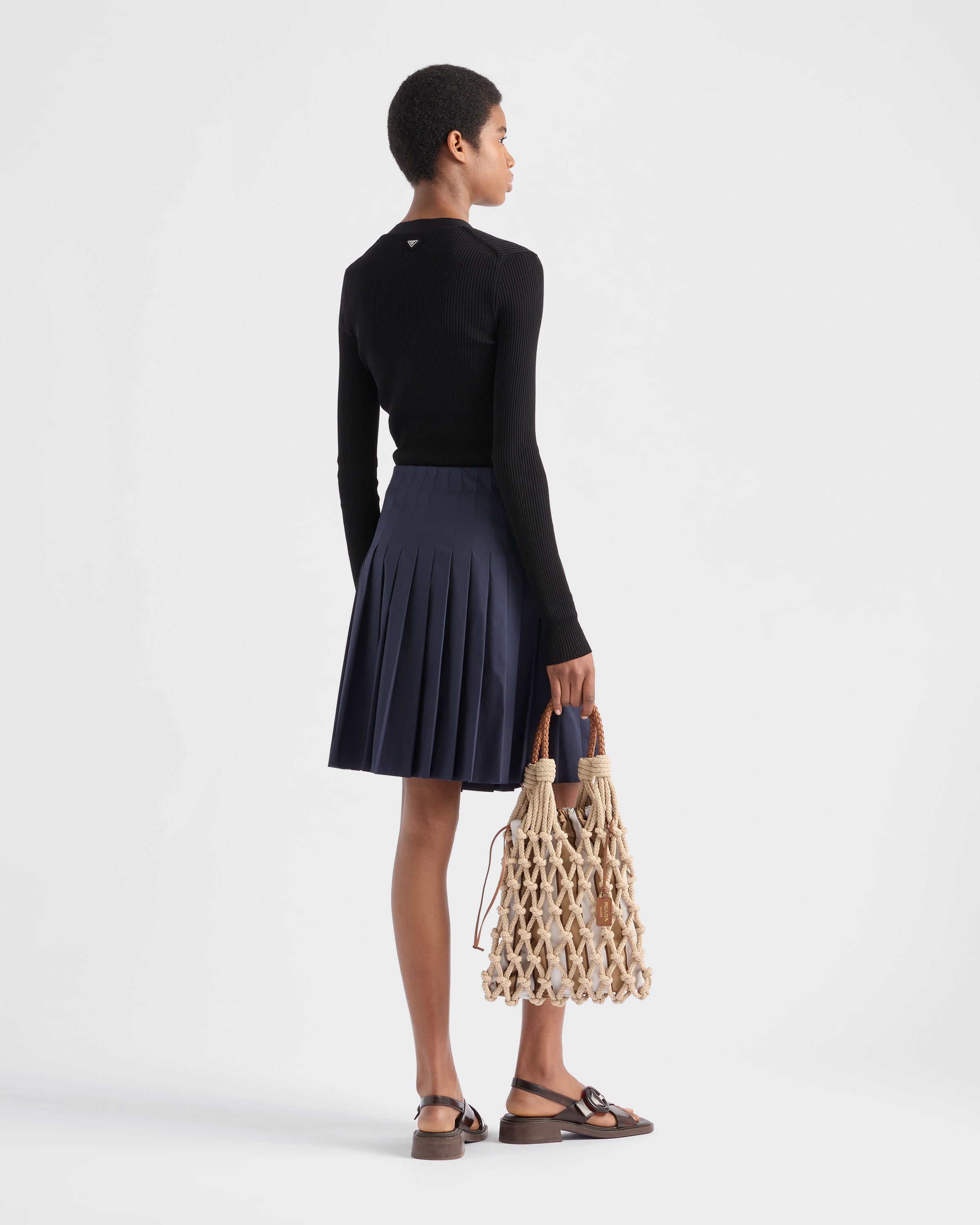 スカート Prada Midnight Blue Wool Skirt Blue Re-Nylon skirt | PRADA