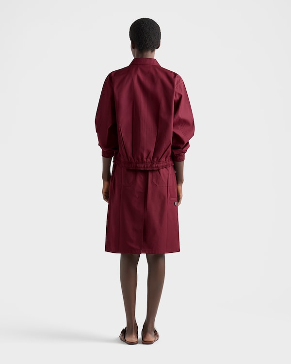 Poplin midi-skirt - Garnet Poplin midi-skirt - Garnet