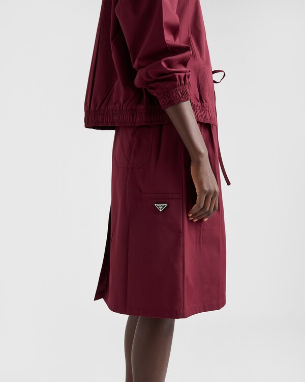 Poplin midi-skirt - Garnet Poplin midi-skirt - Garnet