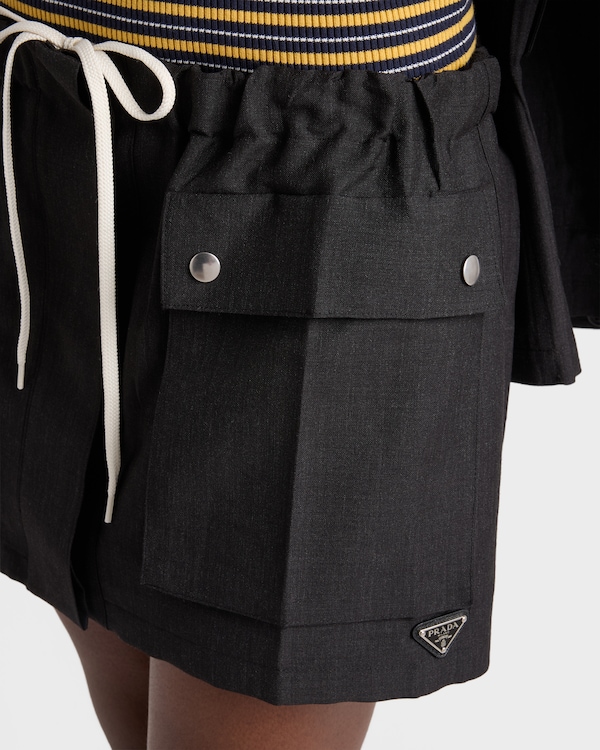 Kid mohair miniskirt - Grey Kid mohair miniskirt - Grey