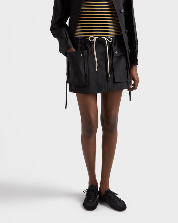 Kid mohair miniskirt - Grey Kid mohair miniskirt - Grey