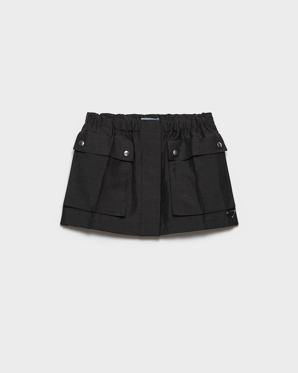 Kid mohair miniskirt - Grey Kid mohair miniskirt - Grey