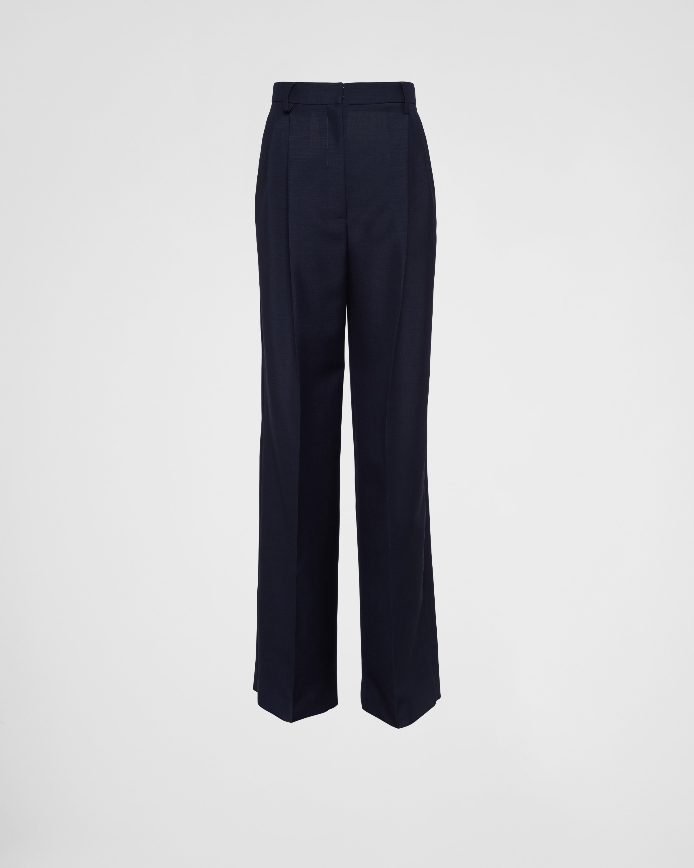 Navy Light Mohair Pants | PRADA