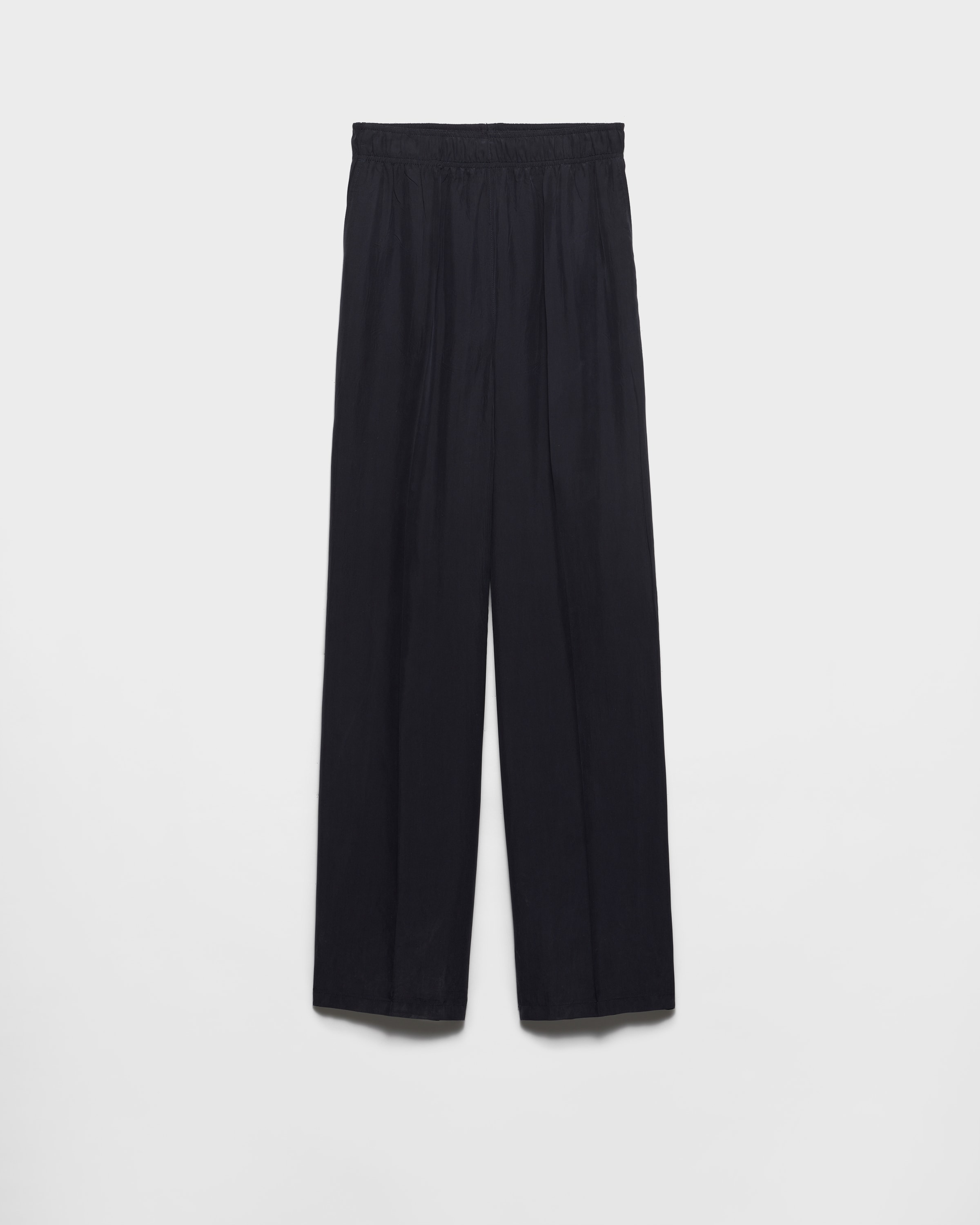 Navy Washed silk pants | PRADA