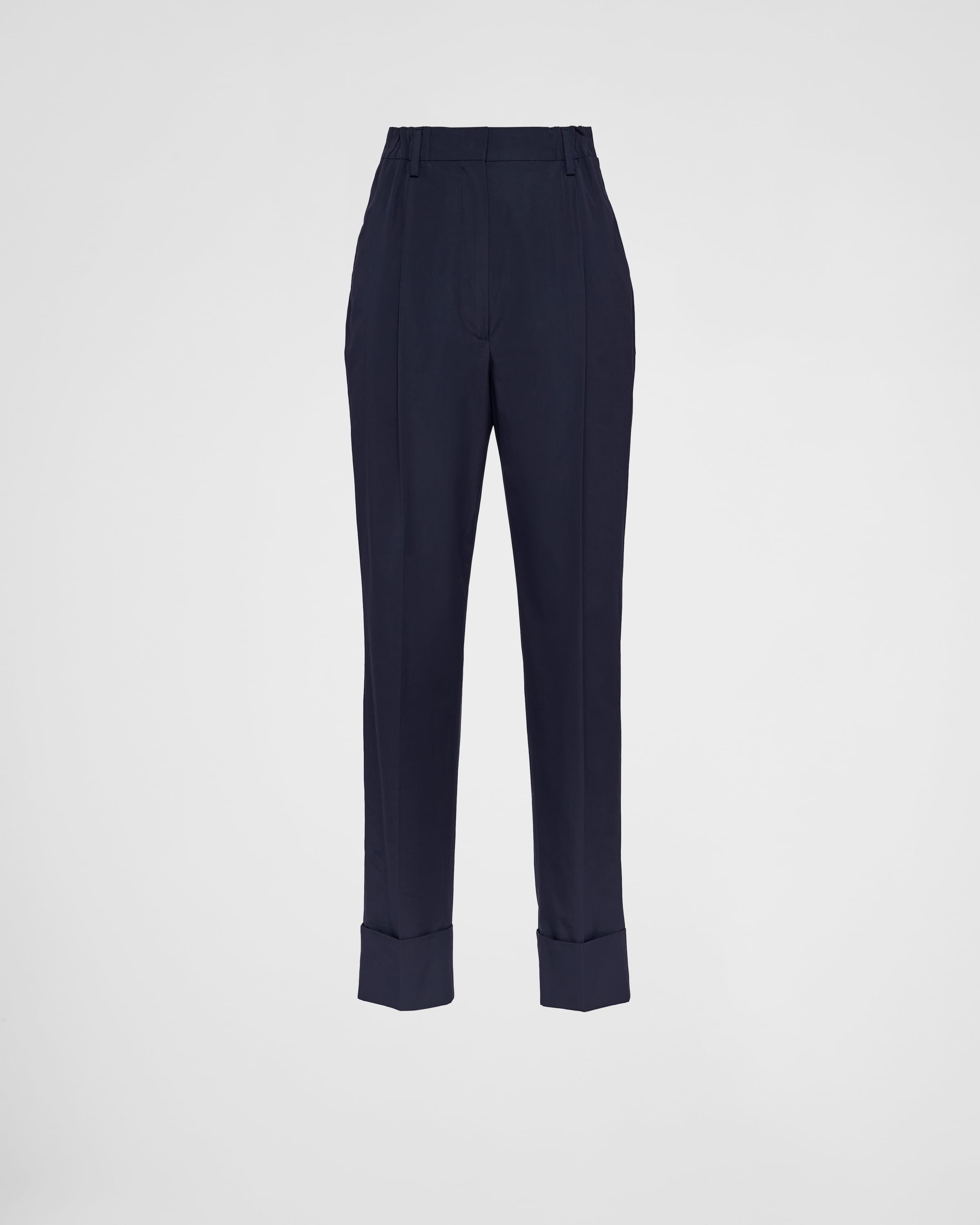 Prada Women's Poplin Pants In Blue