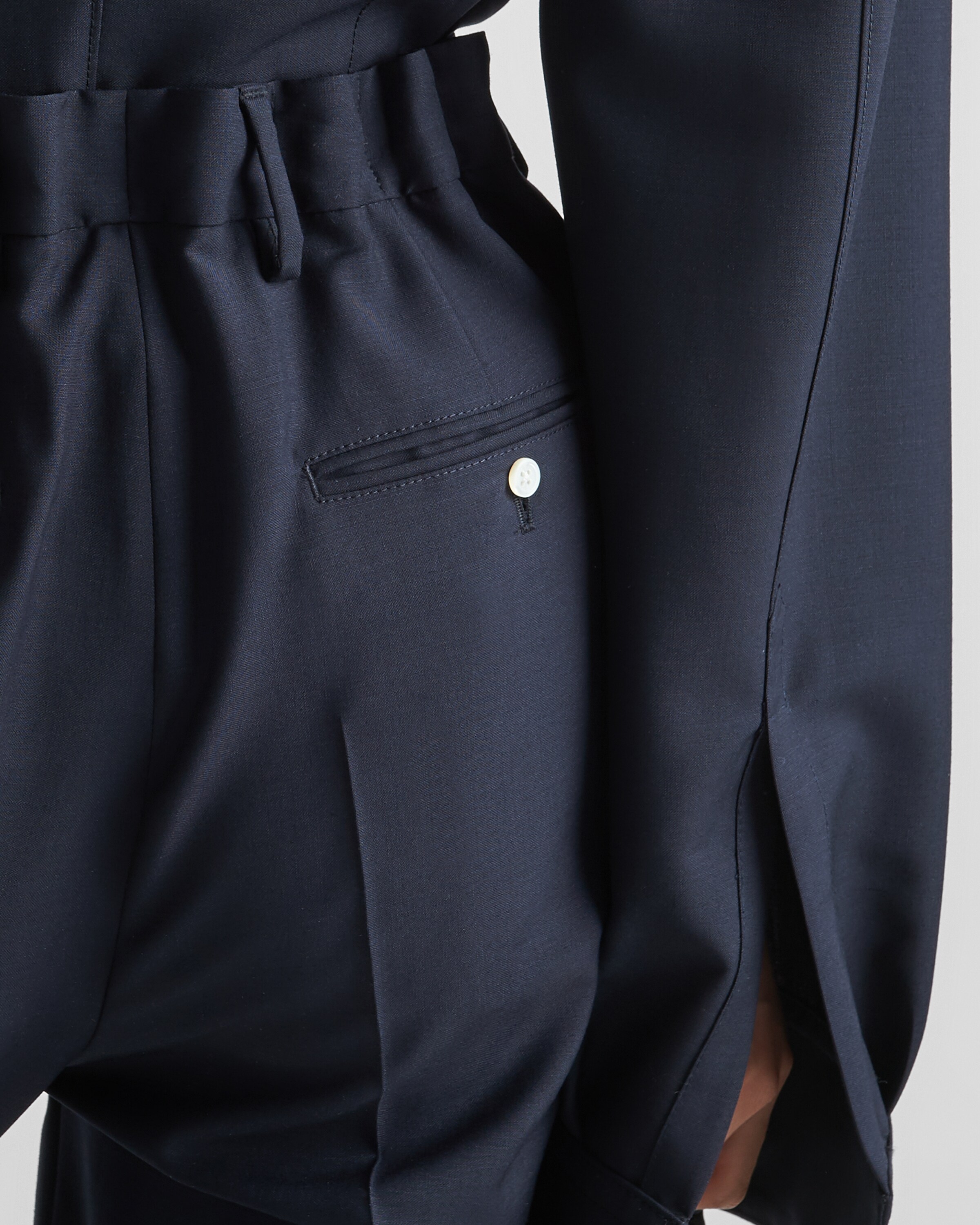 Navy Light mohair pants | PRADA