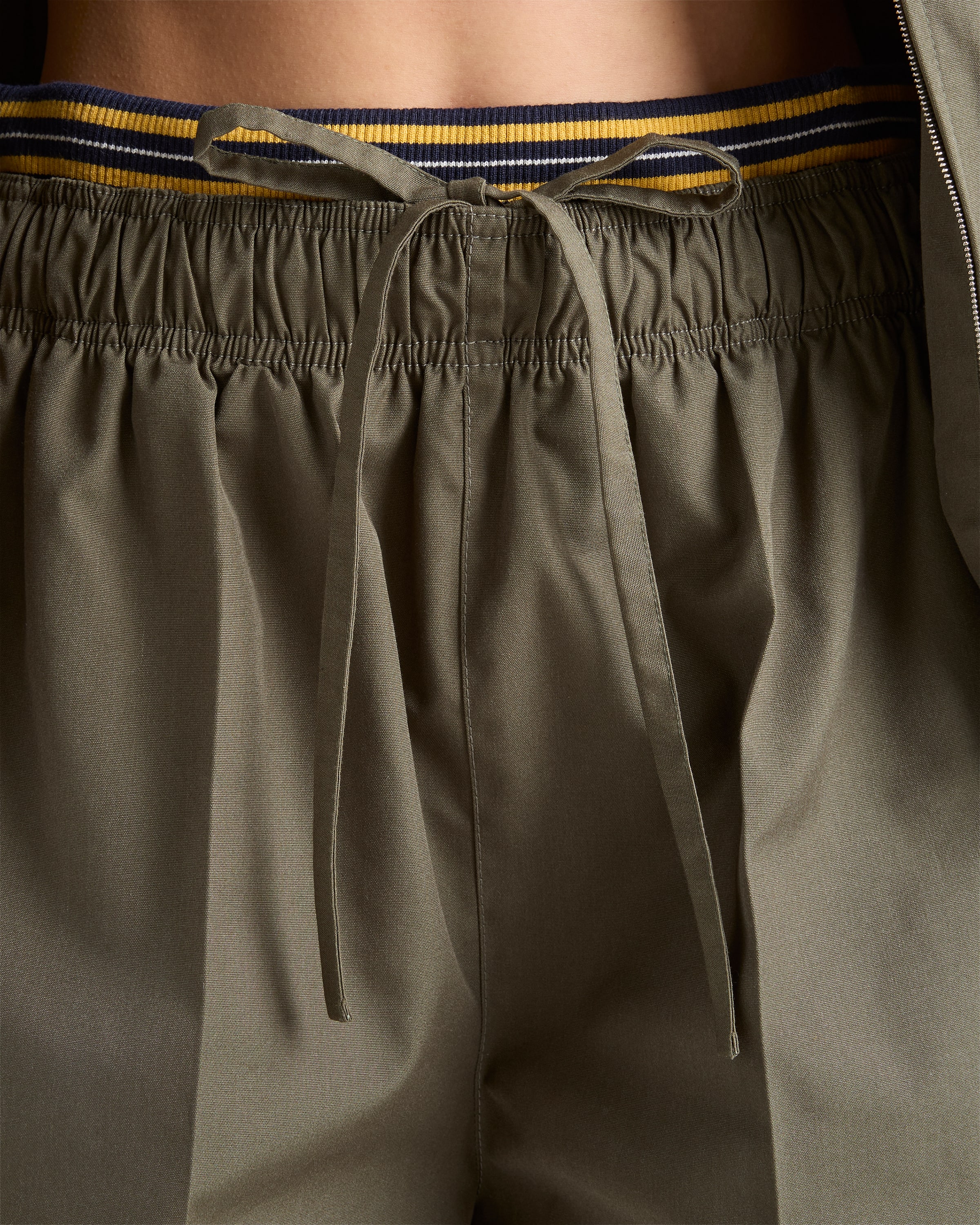 Forest Green Poplin shorts | PRADA - United States