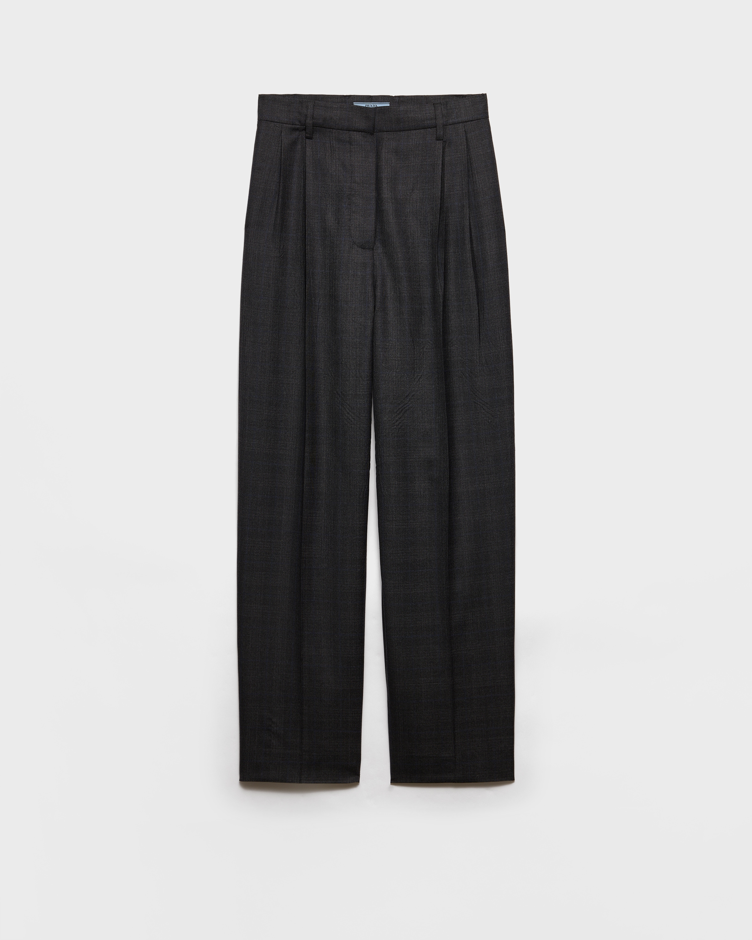 m*e様 98FW prada wool slacks dark gray (4 Anthracite Gray Checked wool pants | PRADA - Canada