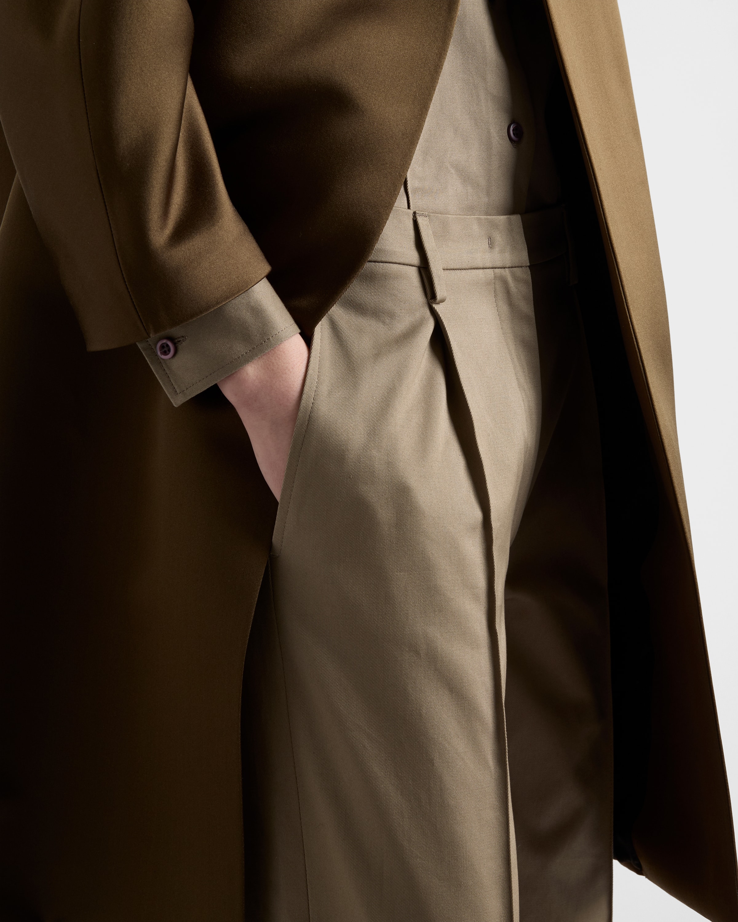 Clay Grey Chino Pants | PRADA - United States