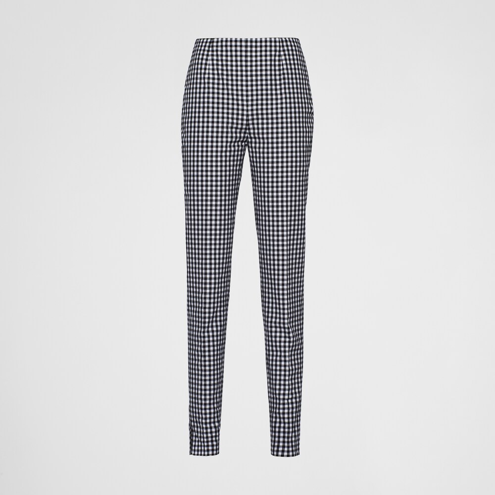 Prada Pantalon stretch à carreaux vichy 1