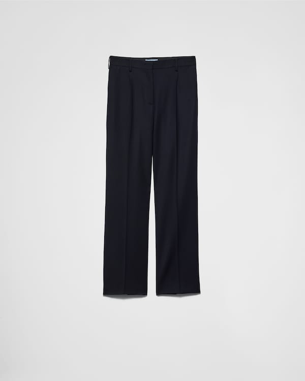パンツ PRADA PANTS (P290IKSOOO16NO F0572) Slate Gray Technical wool pants with belt | PRADA