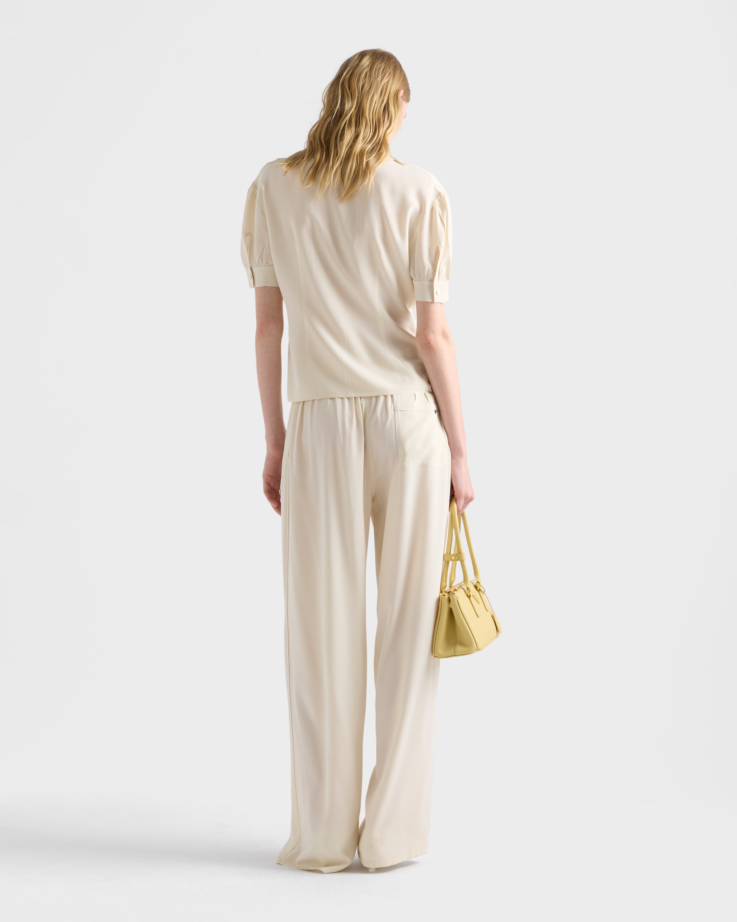 Natural Silk marocain pants | PRADA - Spain