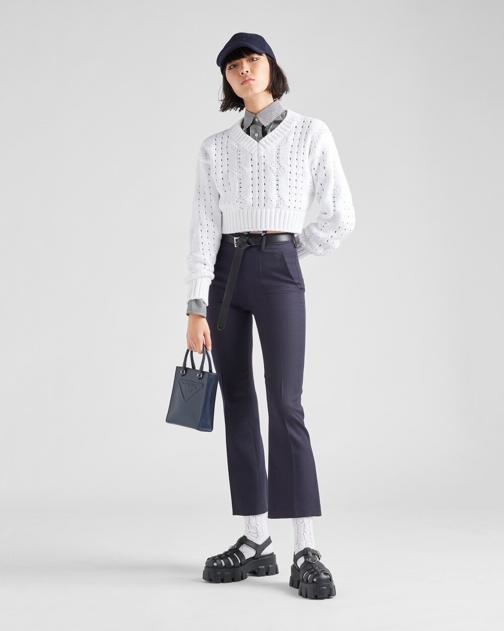 Navy Gabardine pants | Prada