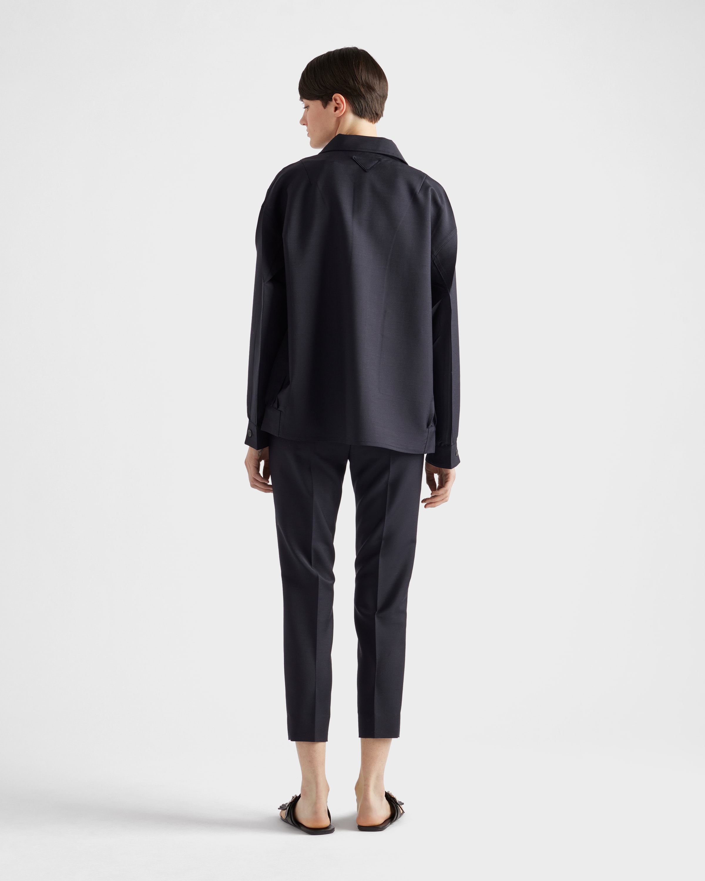 Navy Kid mohair pants | PRADA