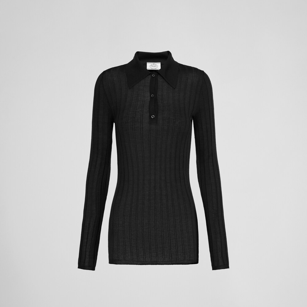 Prada Cashmere and silk polo shirt 1