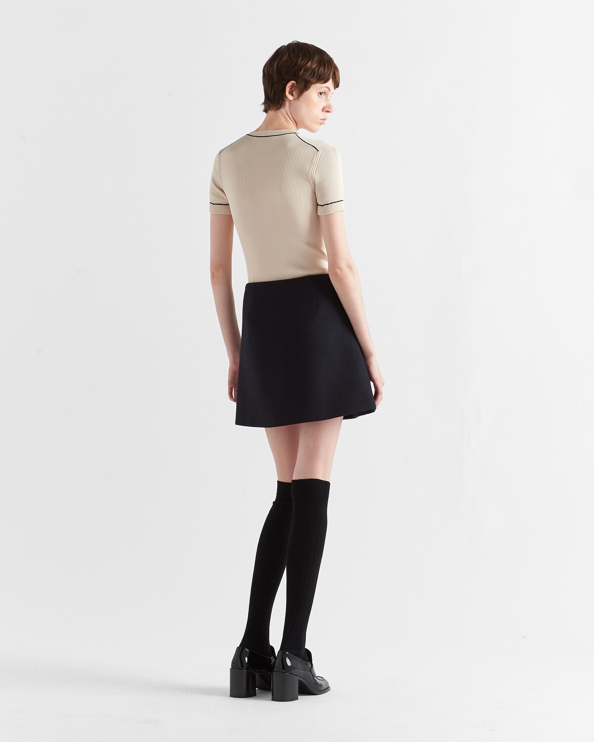 PRADA SHORT-SLEEVE KNIT SWEATER STYLE 197