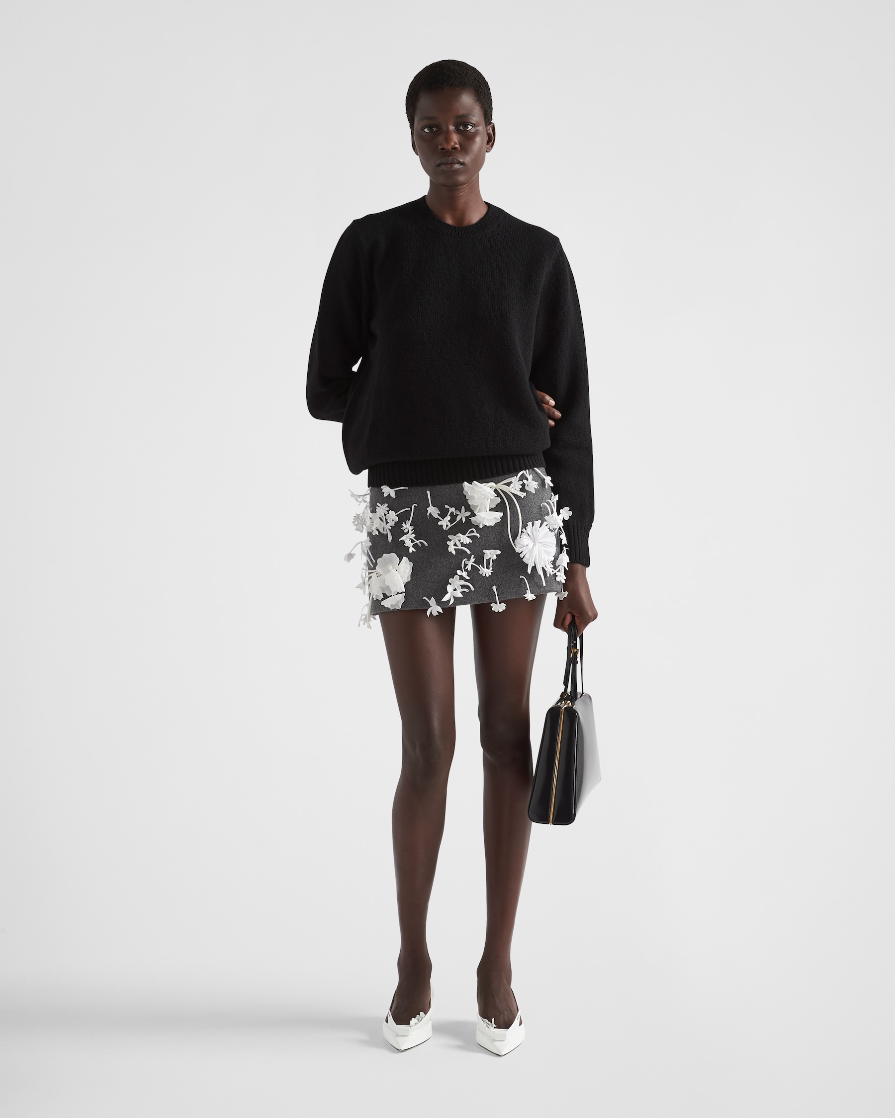 Prada Cashmere Sweater with Argyle Pattern main image 1
