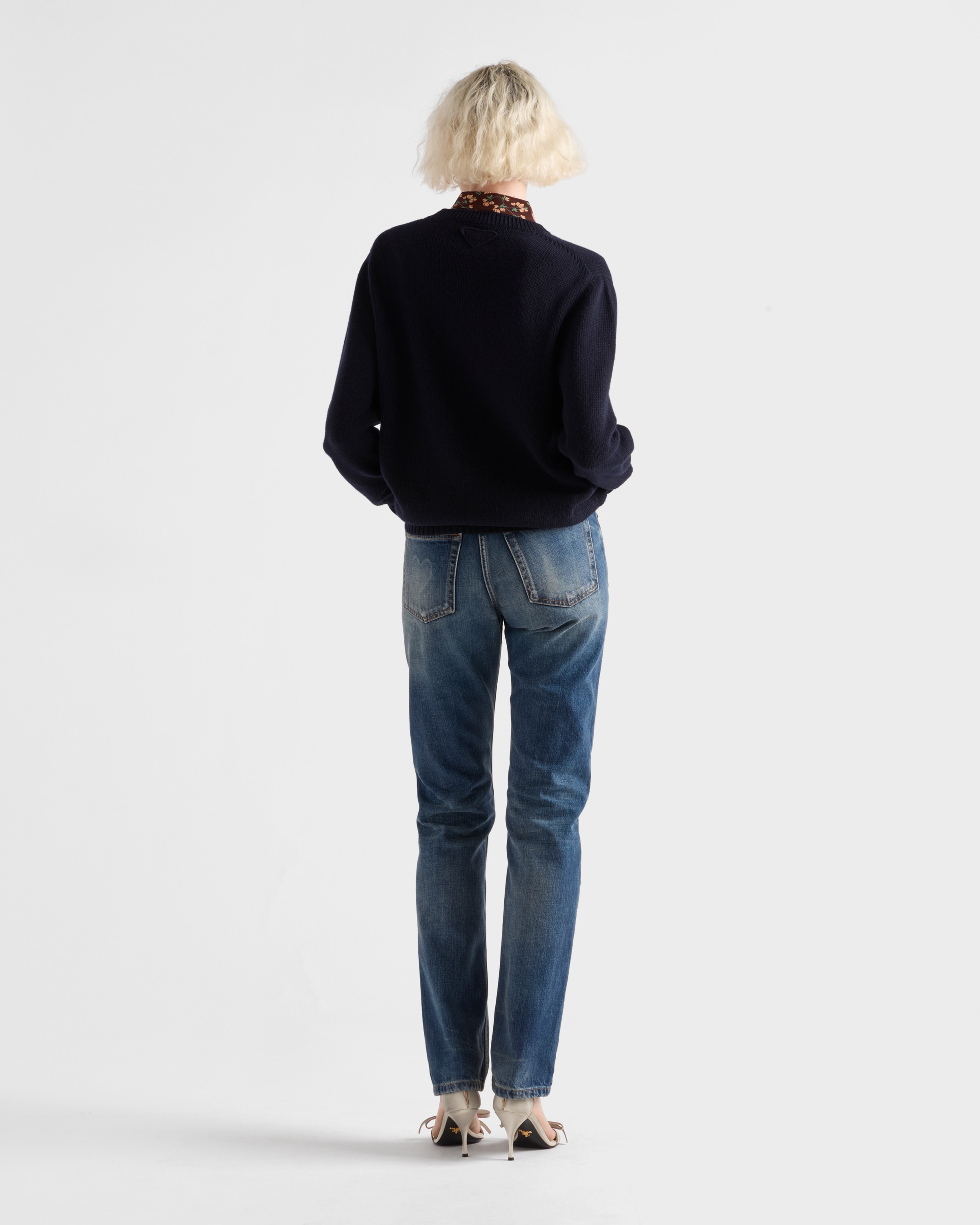 美品柔らかくセーターネイビー男女兼用プラダ987432 SENSE OF PLACE by URBAN RESEARCH ニット セーター 「洗濯可