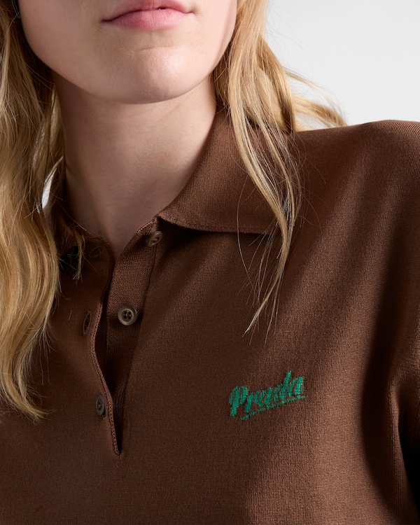 丝质Polo衫 - 烟草/草地 丝质Polo衫 - 烟草/草地