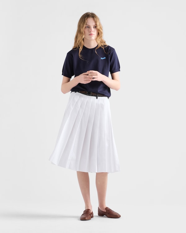 シルク クルーネック セーター - ブルー/ペリウィンクル シルク クルーネック セーター - ブルー/ペリウィンクル