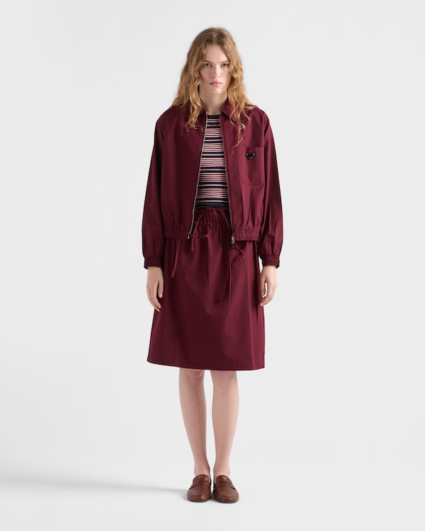 Short-sleeved striped cotton sweater - Navy/Petal Short-sleeved striped cotton sweater - Navy/Petal