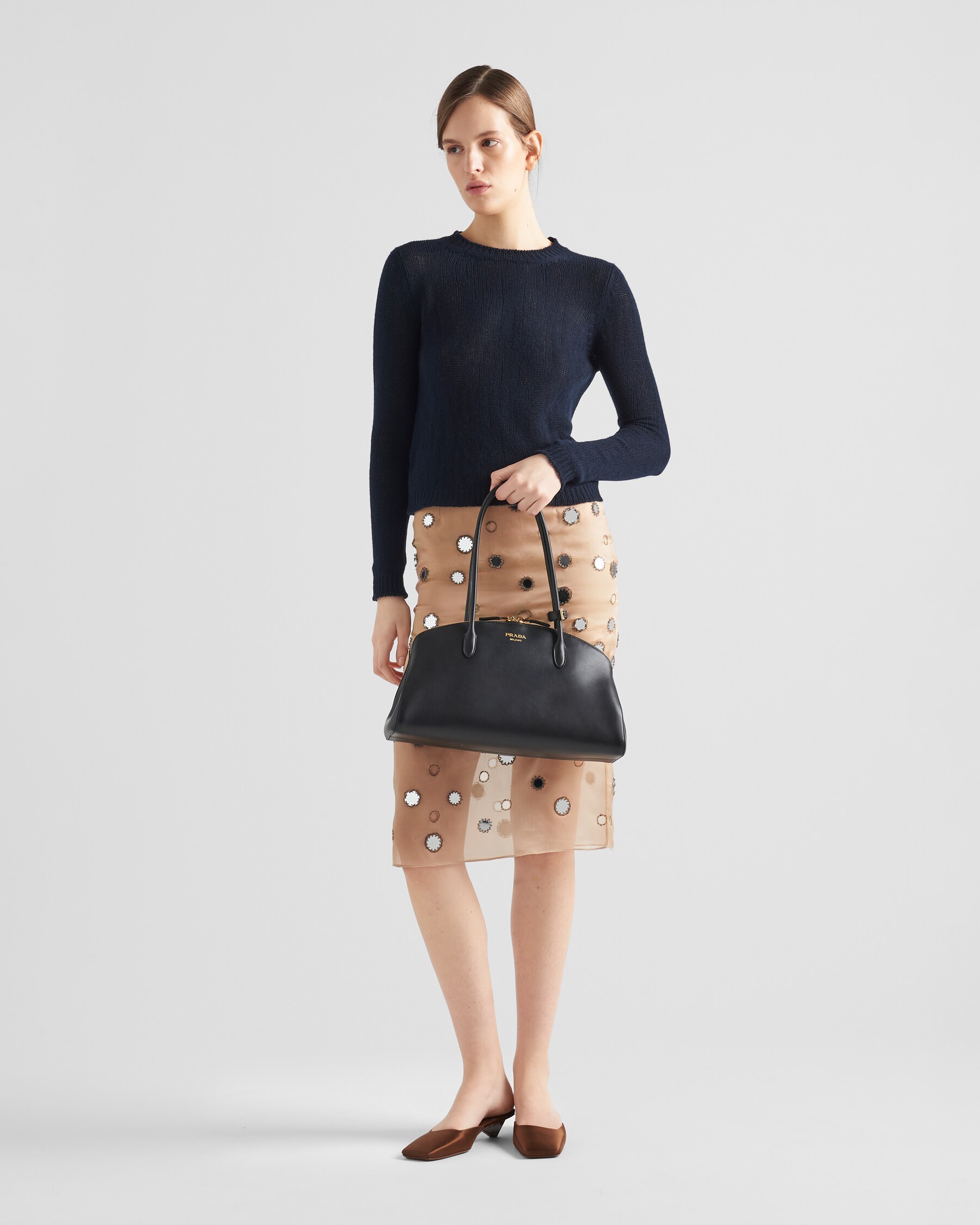 Prada Women Biscuit Cashmere Sweater