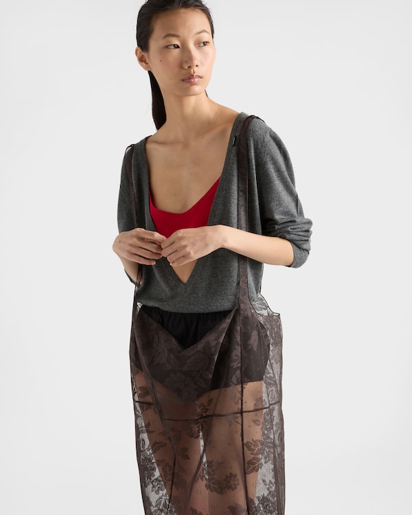 Cashmere V-neck sweater - Slate Gray Cashmere V-neck sweater - Slate Gray