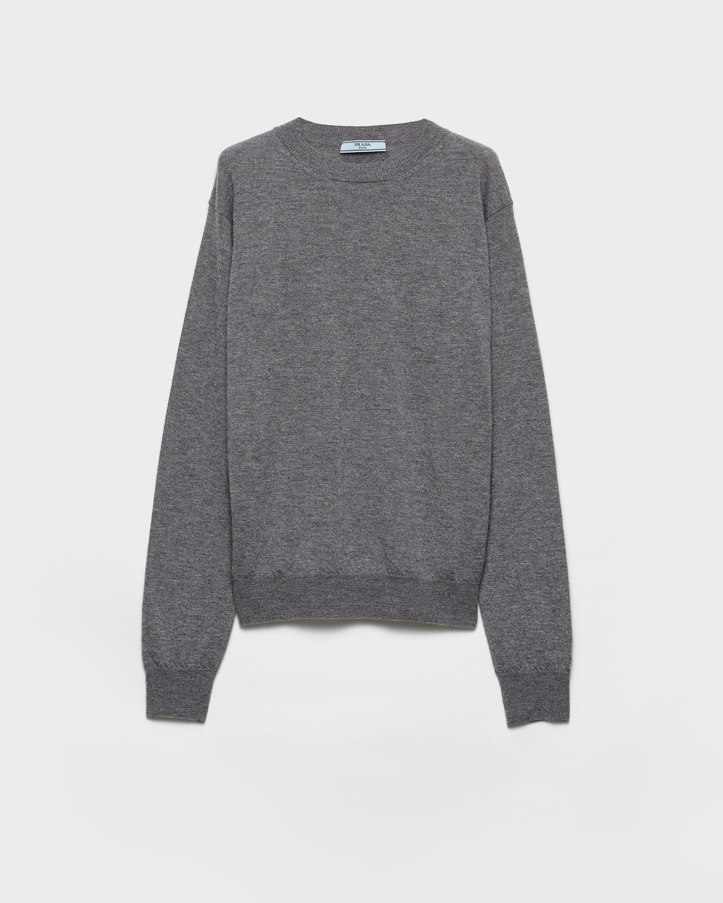 Prada Cashmere Crew-neck Sweater In Gray
