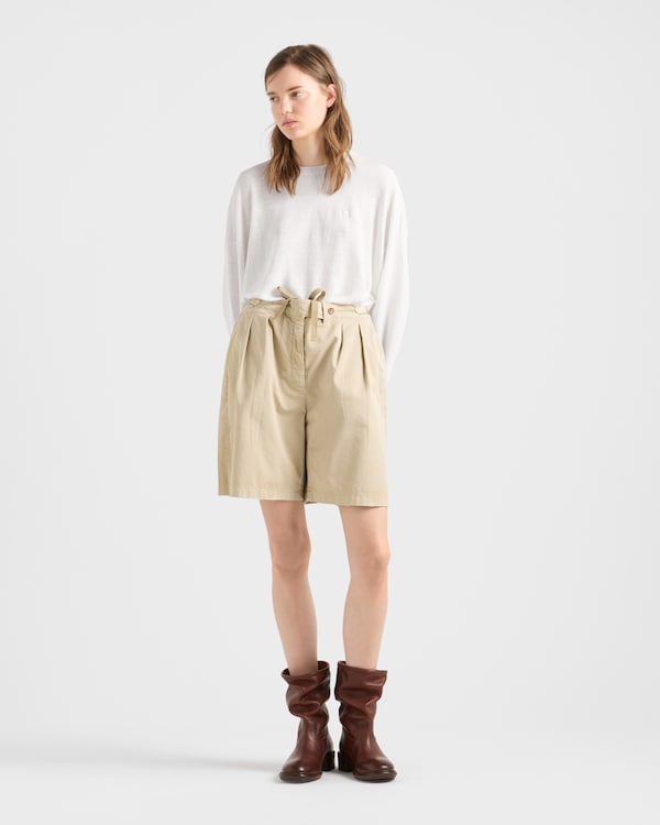 Long-sleeved linen T-shirt - White Long-sleeved linen T-shirt - White