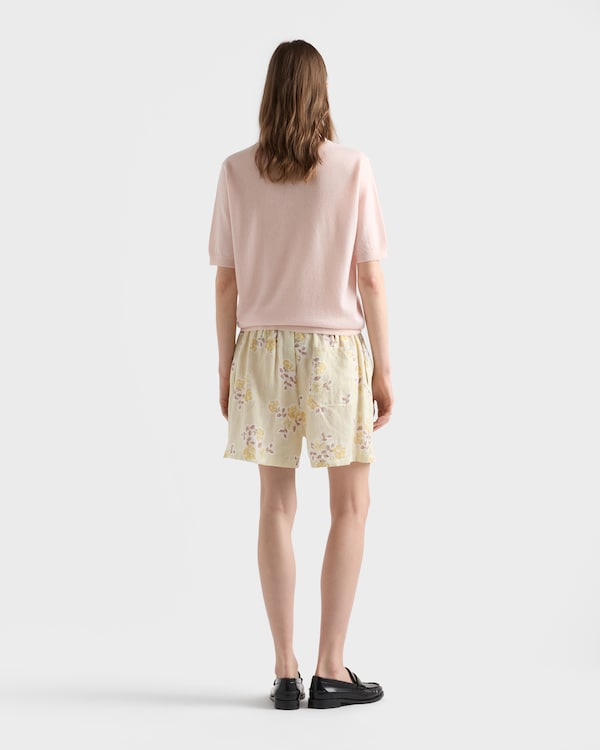 Short-sleeved cashmere T-shirt - Petal Pink Short-sleeved cashmere T-shirt - Petal Pink