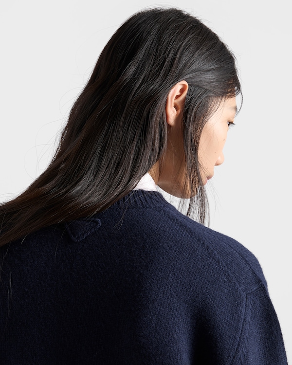 Wool and suede sweater - Azul Wool and suede sweater - Azul