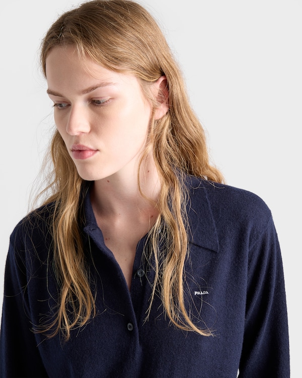 Cashmere polo sweater - Navy Cashmere polo sweater - Navy
