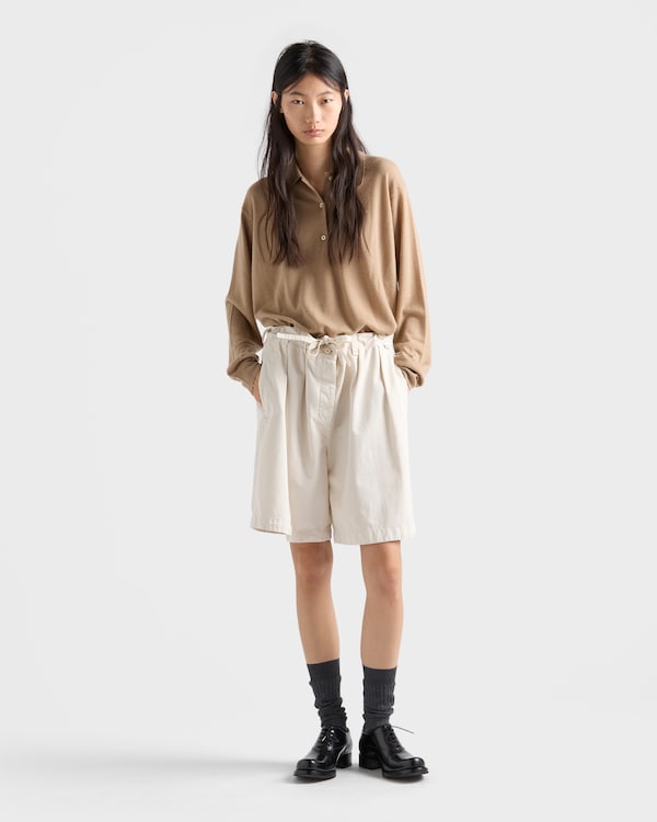 Cashmere polo sweater - Camel Brown Cashmere polo sweater - Camel Brown