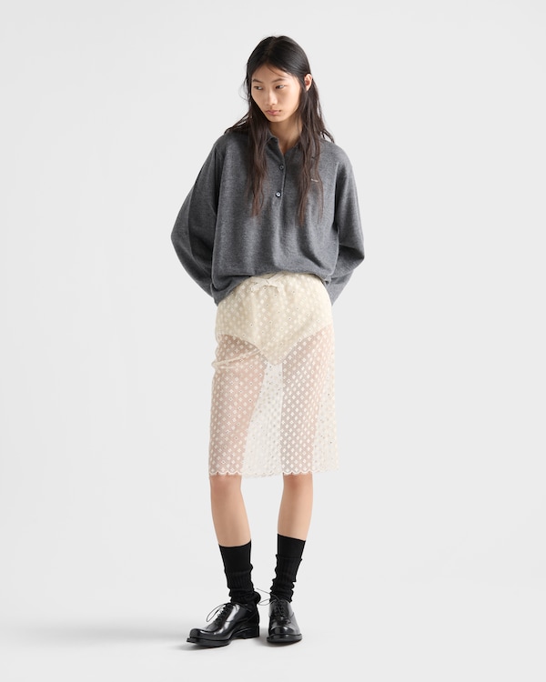 Cashmere polo sweater - Slate Gray Cashmere polo sweater - Slate Gray
