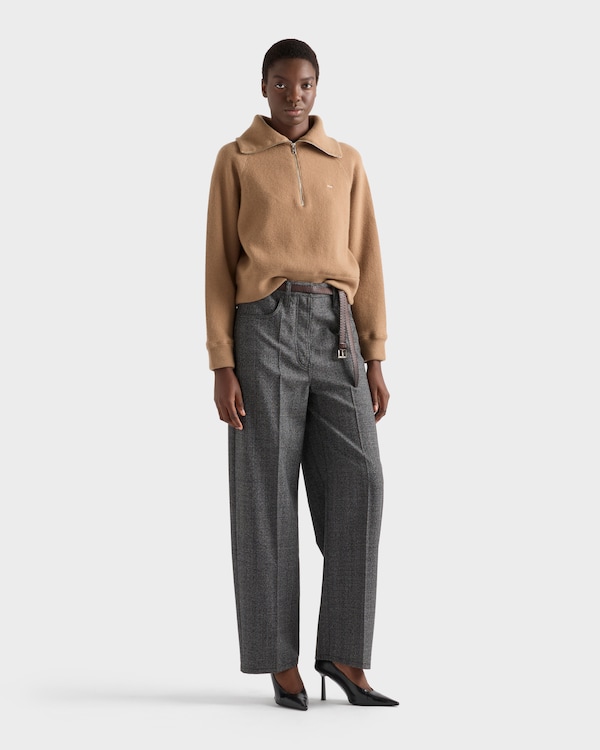 Cashmere polo sweater - Camel Brown Cashmere polo sweater - Camel Brown