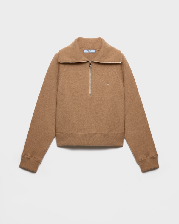 Cashmere polo sweater - Camel Brown Cashmere polo sweater - Camel Brown