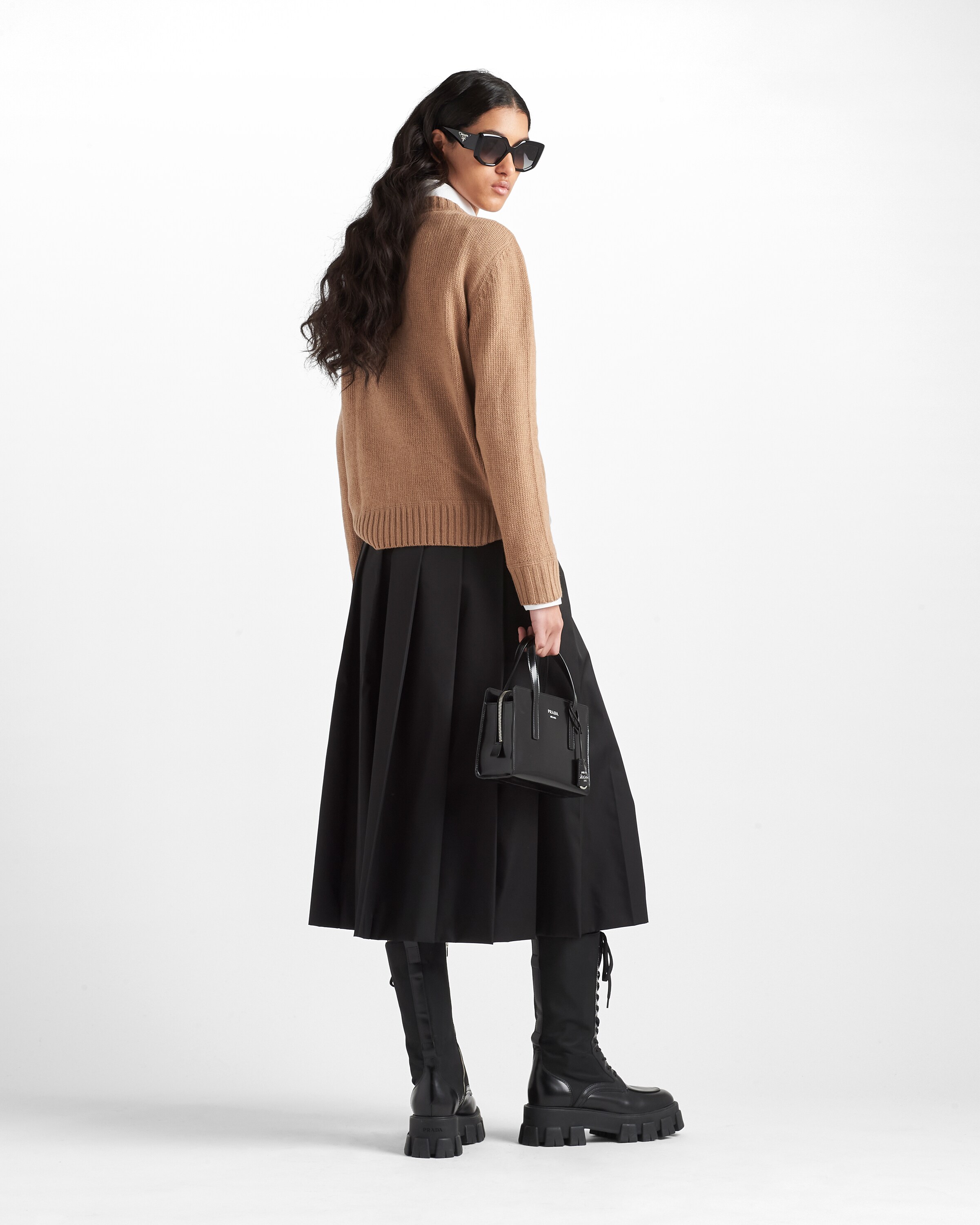 Prada Cashmere and wool Prada logo crew\u002Dneck sweater 5