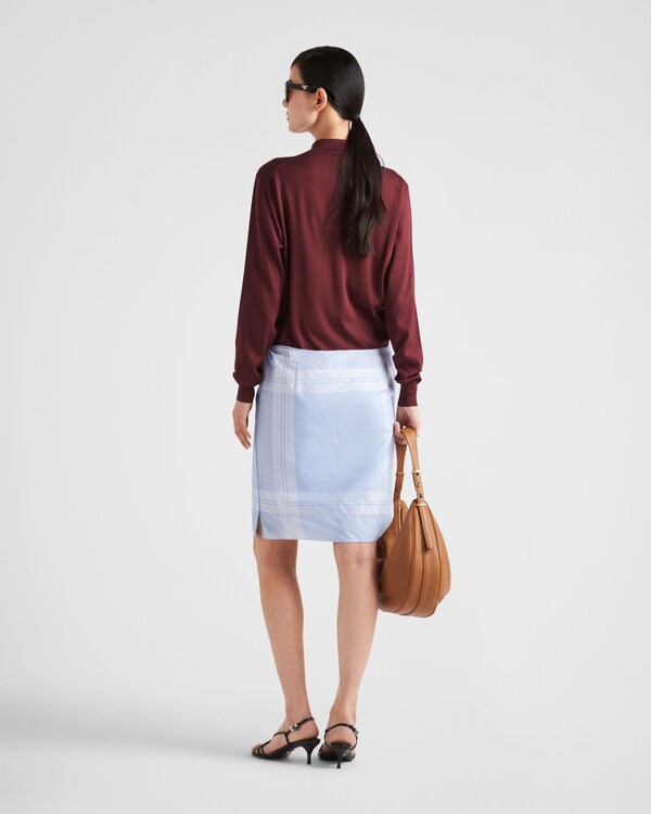 롱 슬리브 실크 폴로 셔츠 롱 슬리브 실크 폴로 셔츠