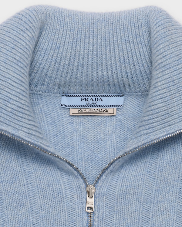 Re-Cashmere polo sweater - Sapphire Blue Re-Cashmere polo sweater - Sapphire Blue