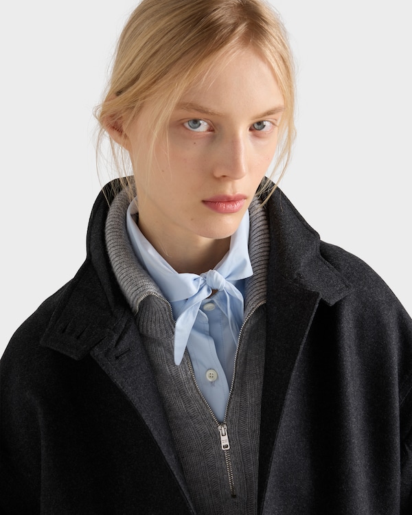 Re-Cashmere polo sweater - Marble Gray Re-Cashmere polo sweater - Marble Gray