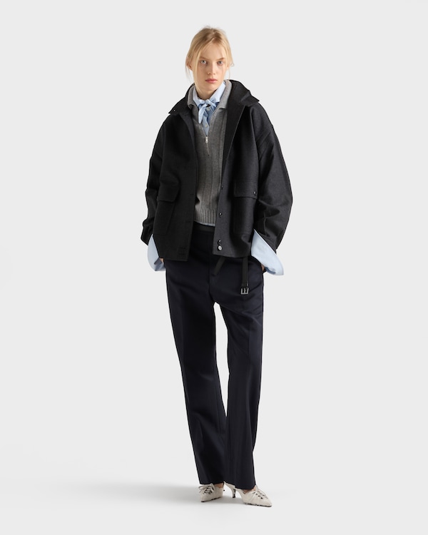 Re-Cashmere polo sweater - Marble Gray Re-Cashmere polo sweater - Marble Gray