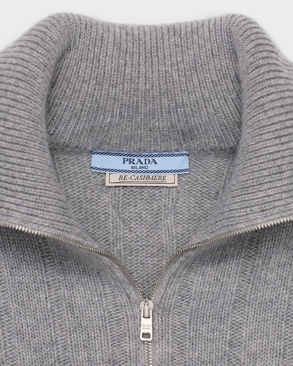 Re-Cashmere polo sweater - Marble Gray Re-Cashmere polo sweater - Marble Gray
