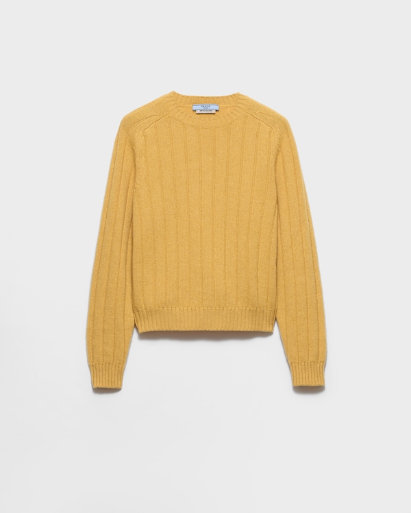 Pull à col rond en Re-Cashmere - Jaune Pull à col rond en Re-Cashmere - Jaune