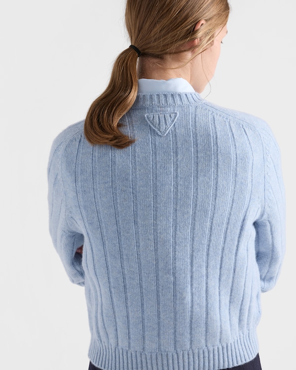 Re-Cashmere crew-neck sweater - Sapphire Blue Re-Cashmere crew-neck sweater - Sapphire Blue