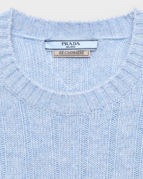 Re-Cashmere crew-neck sweater - Sapphire Blue Re-Cashmere crew-neck sweater - Sapphire Blue