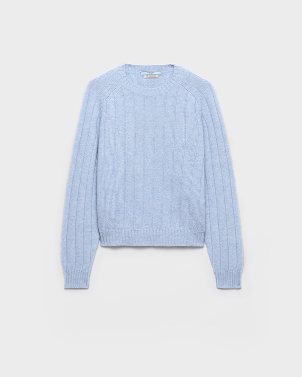 Re-Cashmere crew-neck sweater - Sapphire Blue Re-Cashmere crew-neck sweater - Sapphire Blue