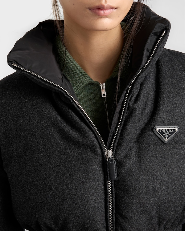 Pull polo en Re-Cashmere - Vert Loden Pull polo en Re-Cashmere - Vert Loden