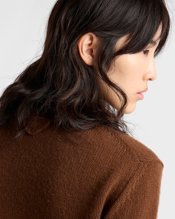 Wool and cashmere crew-neck sweater - Tabaco/Negro Wool and cashmere crew-neck sweater - Tabaco/Negro