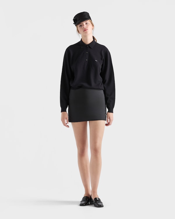 Wool polo sweater - Black Wool polo sweater - Black